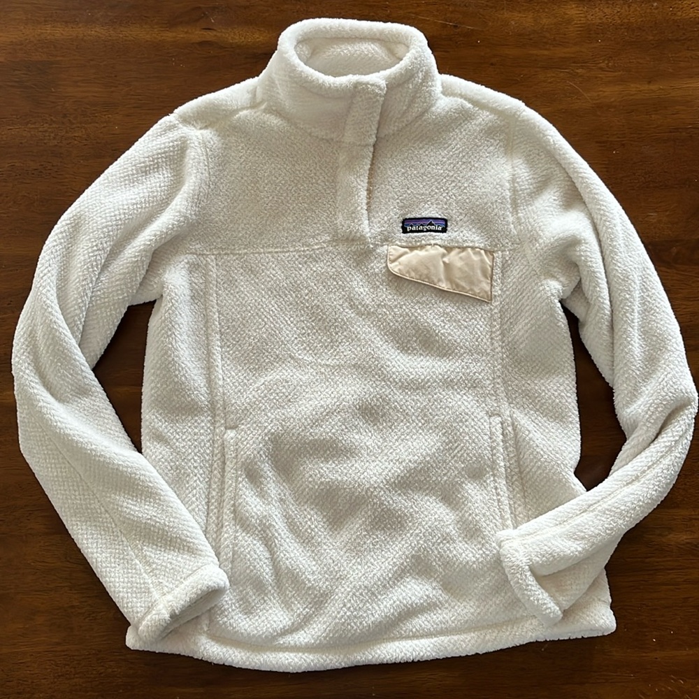 Patagonia Cream Women's Fleece Pullover Hoodie